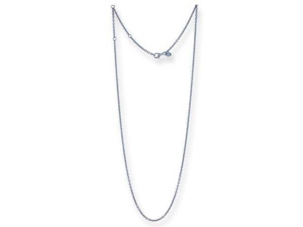 OXIDIZED SILVER 100G THICK ADJ. CHAIN 36"