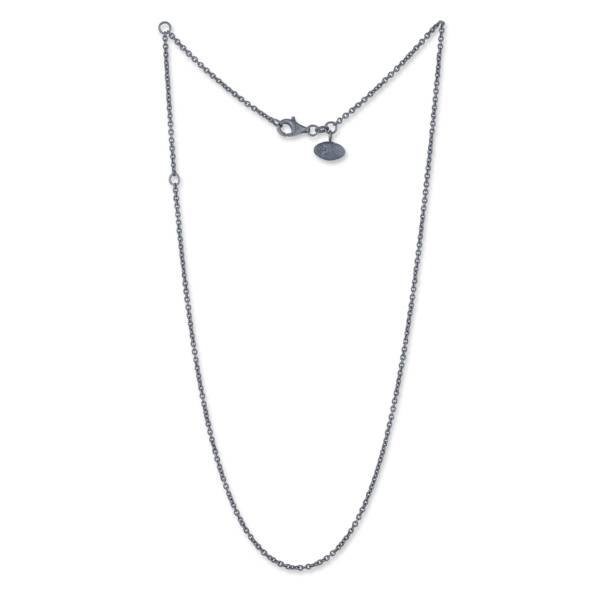 OXIDIZED SILVER ADJUSTABLE CHAIN 16-18-20"