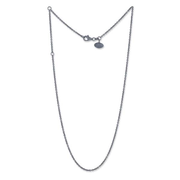 OXIDIZED SILVER ADJUSTABLE CHAIN 16-18-20"