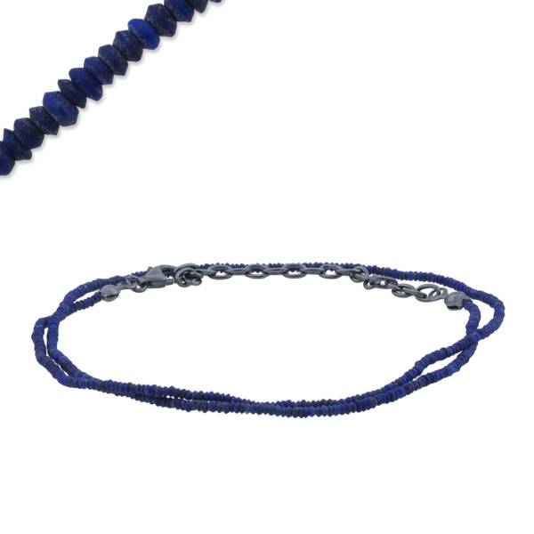 LAPIS BEAD NECKLACE 18"