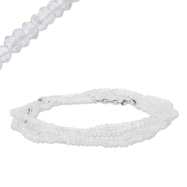 MOONSTONE BEAD NECKLACE 16"-18"