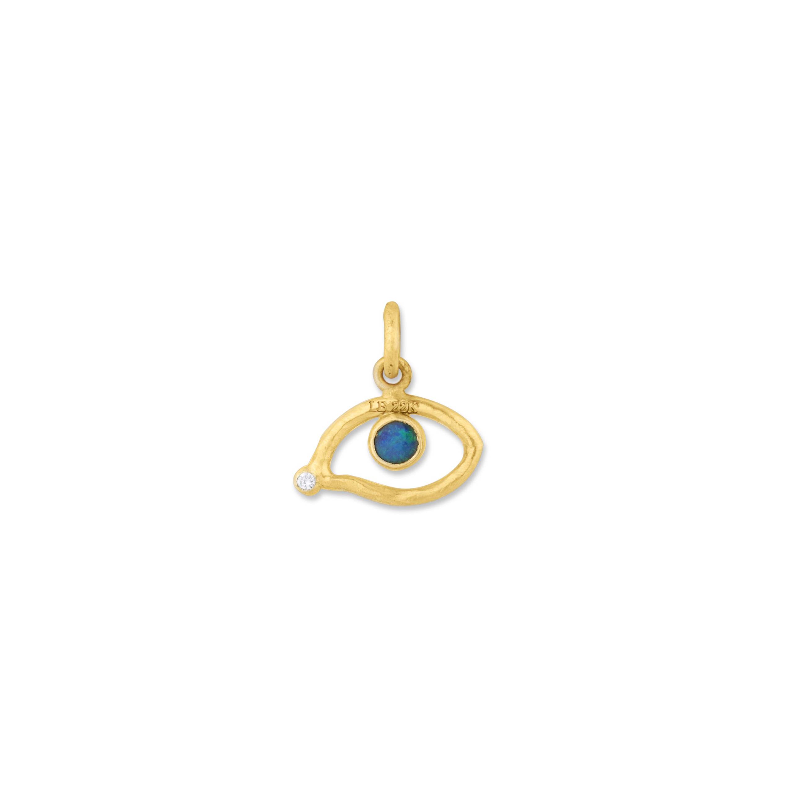 22k gold evil shop eye pendant