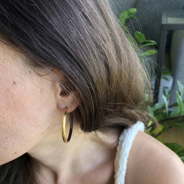 35MM FUSION HOOP EARRINGS - Image 3