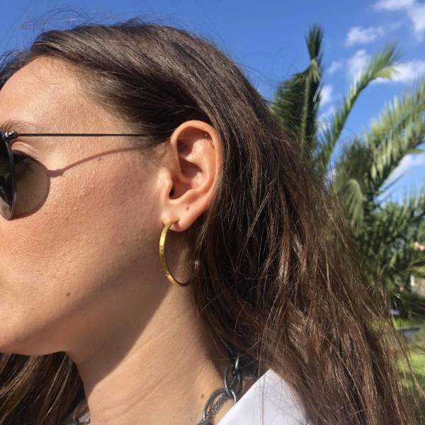 35MM FUSION HOOP EARRINGS - Image 2