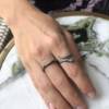 OXIDIZED BAND WITH DIAMONDS - Image 2