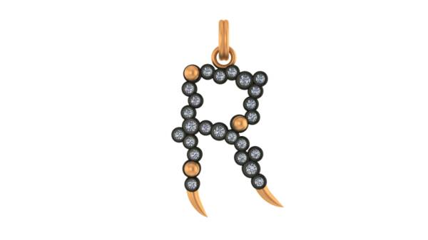 DYLAN LETTER "R" NECKLACE