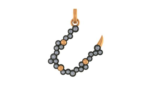 DYLAN LETTER "U" NECKLACE