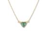 SLOANE LOVE NECK (LG 9MM HEART EMERALD) - Image 2