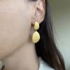 HAMMERED DOUBLE DROP EARRINGS - Image 3