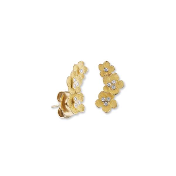 BUTTERCUP ALL GOLD DIAMOND EARCLIMBERS