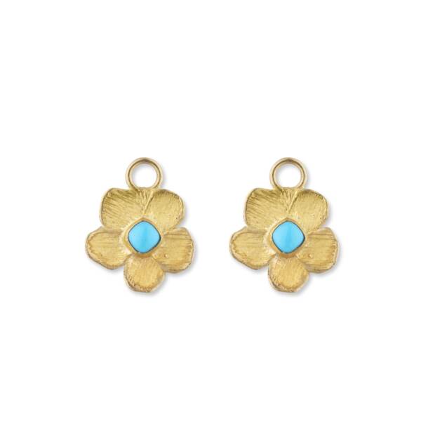 BUTTERCUP SB TURQUOISE EAR CHARMS