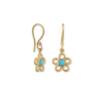 FLOWER POWER CUSHION SB TURQUOISE EARRINGS