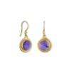 JELLYBONBON ROUND AMETHYST EARRINGS