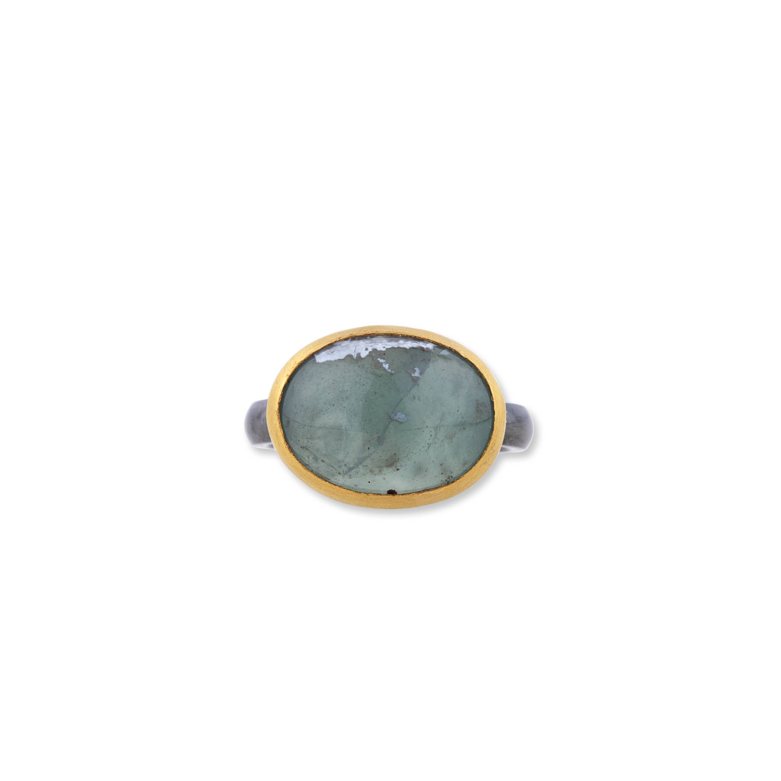MY WORLD OVAL AQUAPRASE RING - Image 2