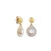 ORBIT ROUND MOONSTONE EARRINGS