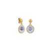 ORBIT ROUND CABOCHON TANZANITE EARRINGS