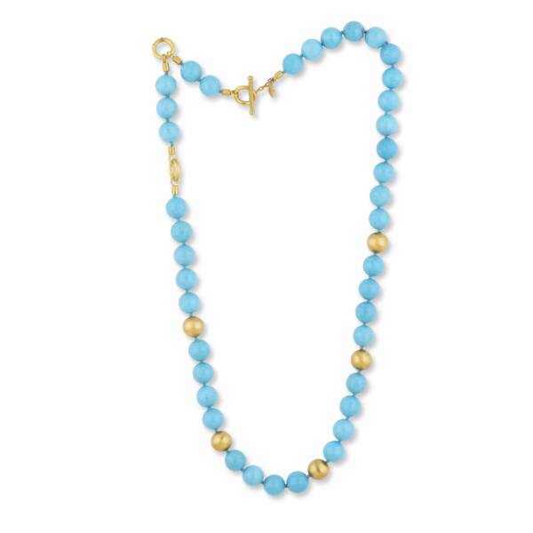 SARAH SLEEPING BEAUTY TQ BEAD NECKLACE - Image 3