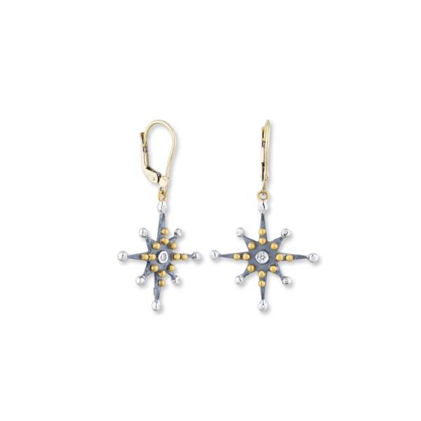 STARBURST EARRINGS W/DIAMOND