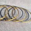 24K THIN BANGLE WITH DIAMONDS, 2MM - Image 2