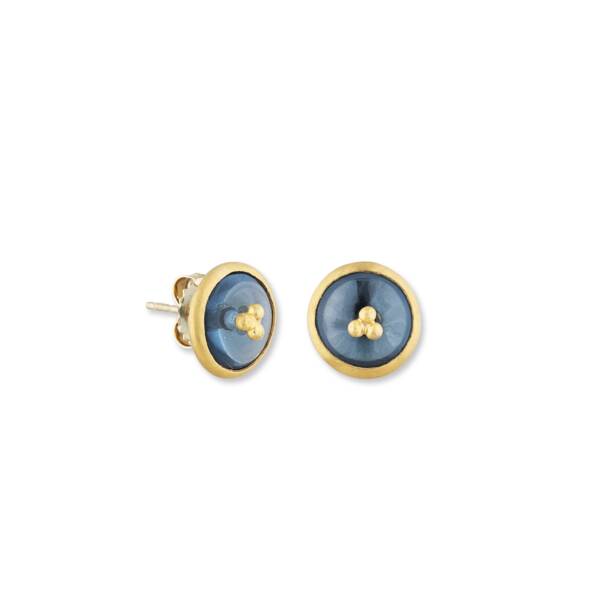 JELLYBONBON LONDON BLUE TOPAZ STUDS