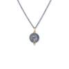 EYE MEDALION WITH DIAMONDS & SAPPHIRE-GOXDSAP(24KYG BAIL)