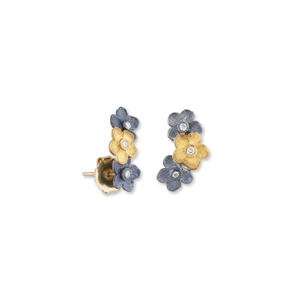 BUTTERCUP GOLD&OXI SMALL EARCLIMBERS/DIA