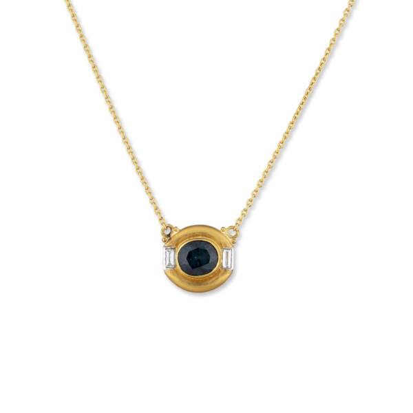 DECO BLUE SPINEL NECKLACE