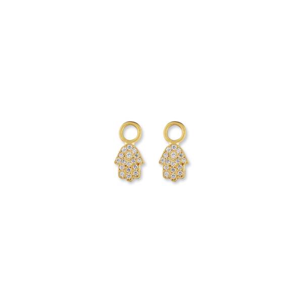 HAMSA EARRING CHARMS WITH DIAMONDS