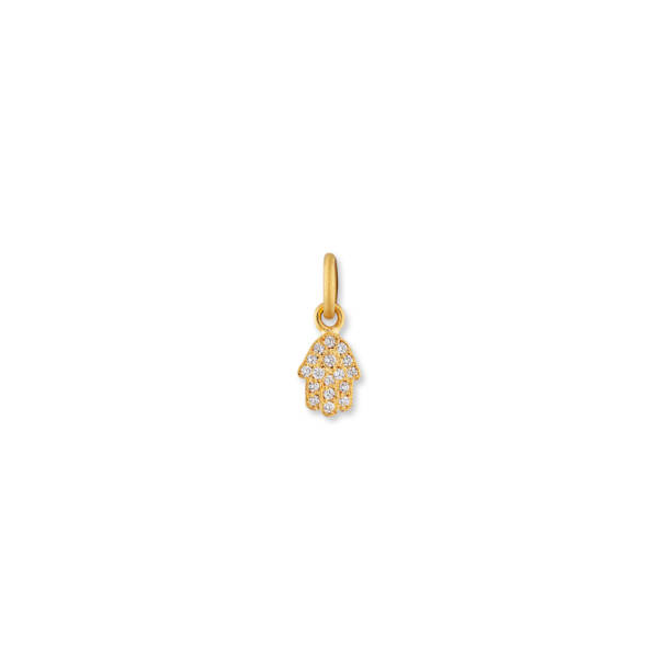 HAMSA 22K PENDANT W/DIA