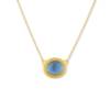 JELLYBONBON OVAL LONDON BLUE TOPAZ NECKLACE