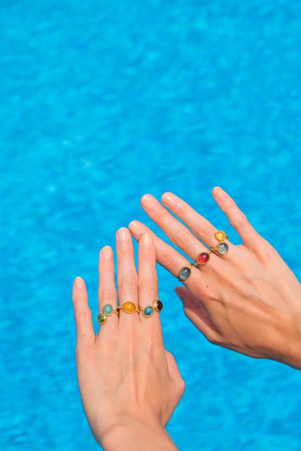 JELLYBONBON YELLOW OVALTRM RING - Image 3