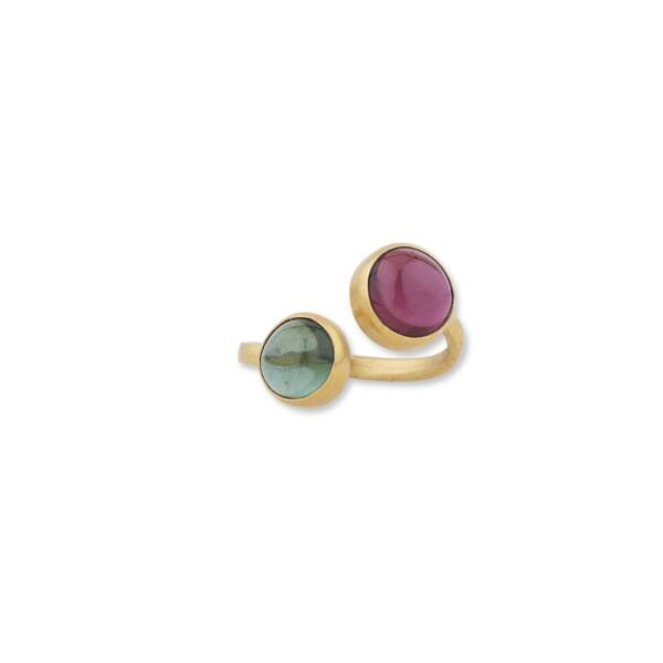 JELLYBONBON TOI ET MOI GREEN PINK TOURMALINE RING