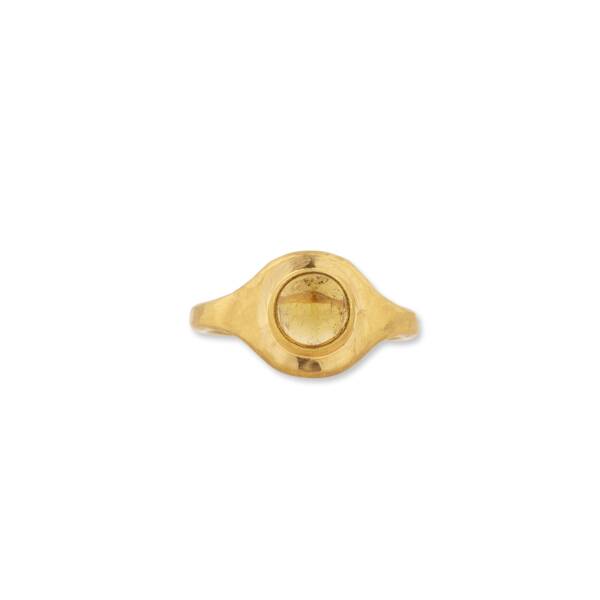JELLYBONBON ROUND YELLOW TOURMALINE RING - Image 2