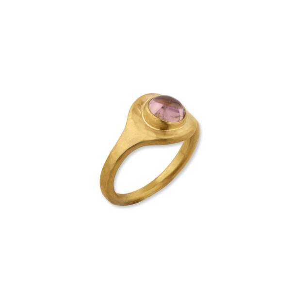JELLYBONBON ROUND PINK TOURMALINE RING
