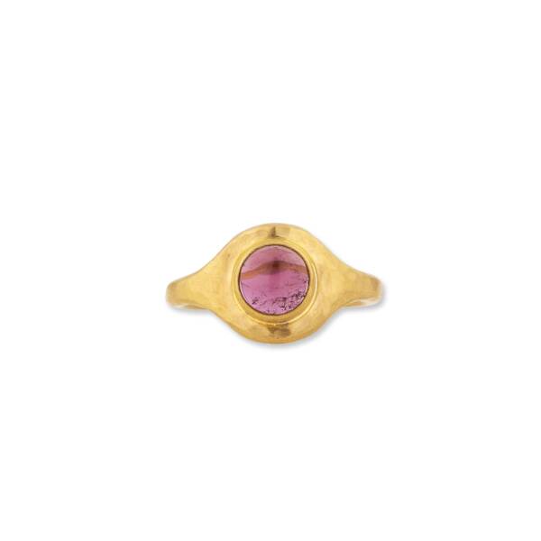 JELLYBONBON ROUND PINK TOURMALINE RING - Image 2