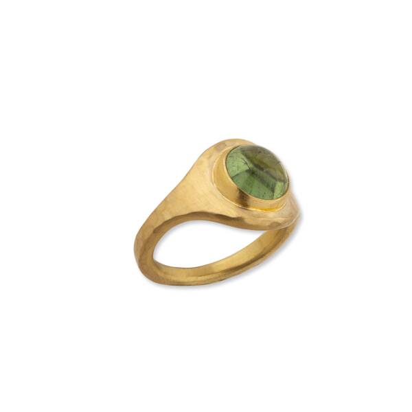 JELLYBONBON ROUND GREEN TOURMALINE RING