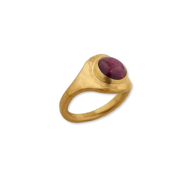 JELLYBONBON ROUND PINK TOURMALINE RING