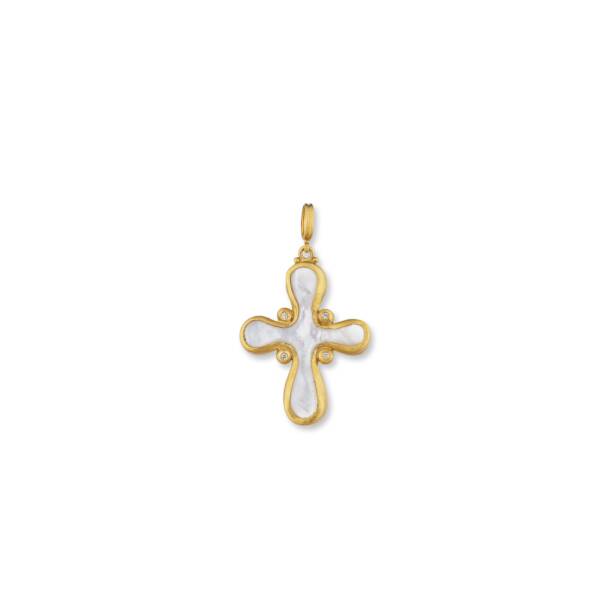 LYDIA CROSS MOTHER OF PEARL PENDANT