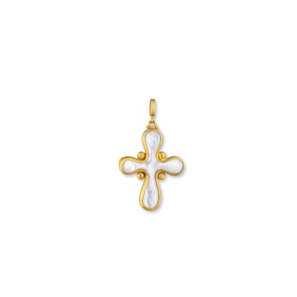 LYDIA CROSS MOTHER OF PEARL PENDANT - Image 2