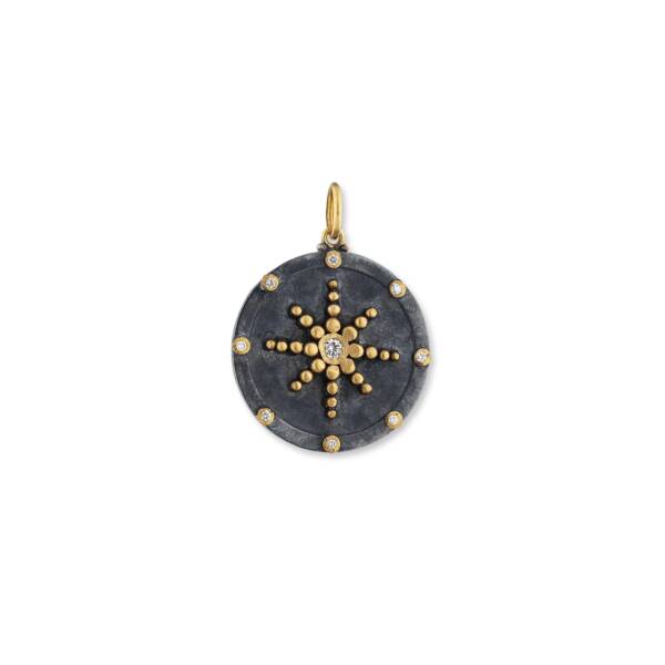 COMPASS MEDALION W/DIAMONDS