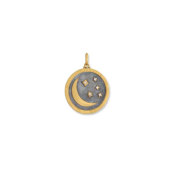 HALF MOON AND STARS MEDALION W/DIA