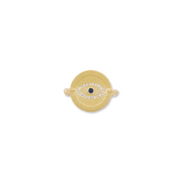 MEDALLION EYE RING, DIAMONDS, SAPPHIRE - Image 2