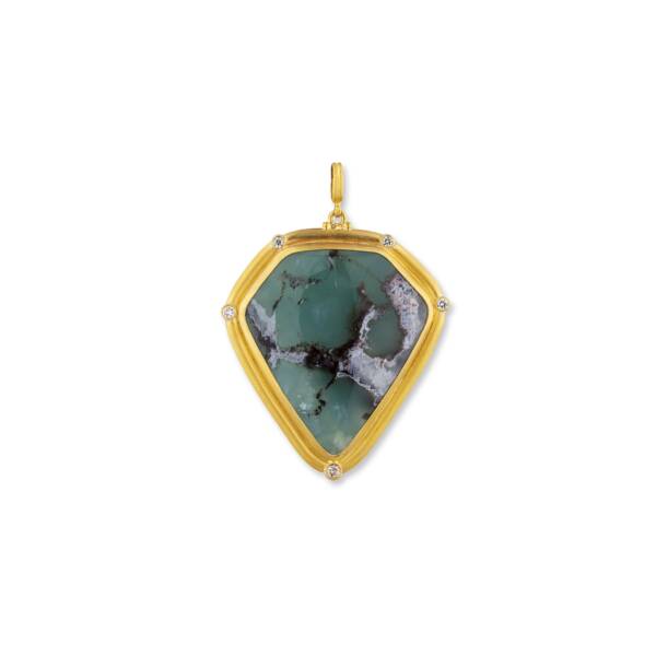MY WORLD DIAMOND SHAPE AQUAPRASE NECKLACE