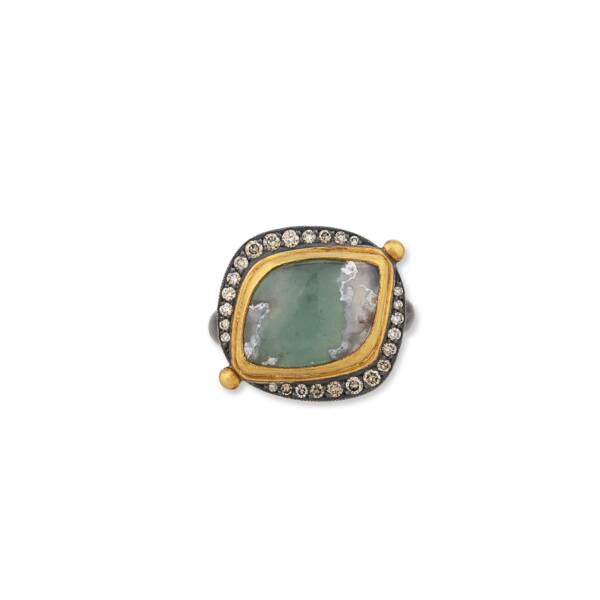 MY WORLD LEAF SHAPE AQUAPRASE RING - Image 2