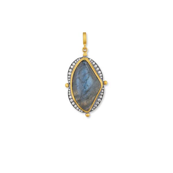 OLYA TRIANGLE LABRADORITE NECKLACE