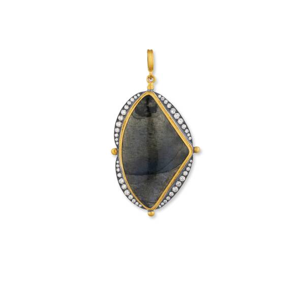 OLYA TRIANGLE LABRADORITE NECKLACE