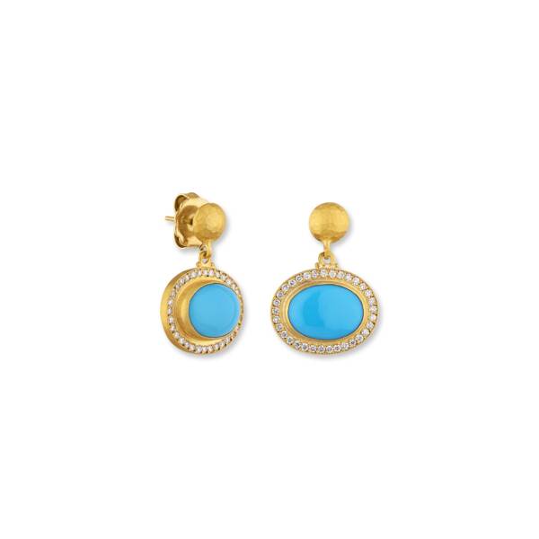 SLOANE OVAL SLEEPING BEAUTY TQ EARRINGS