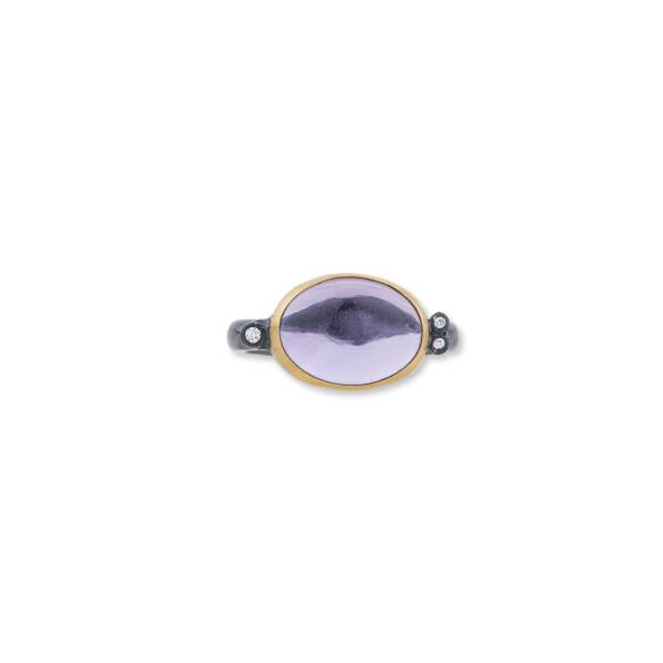 RAJASTHAN OVAL CAB AMETHYST RING - Image 2