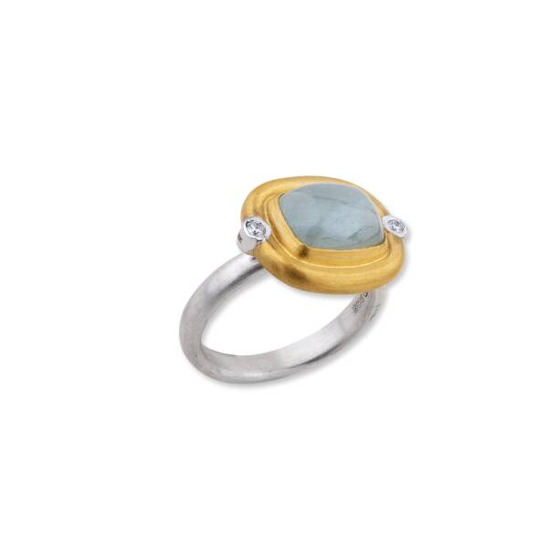 SKY CABOCHON AQUAMARINE RING
