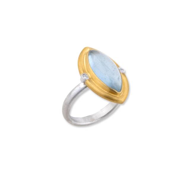 SKY CABOCHON AQUAMARINE RING